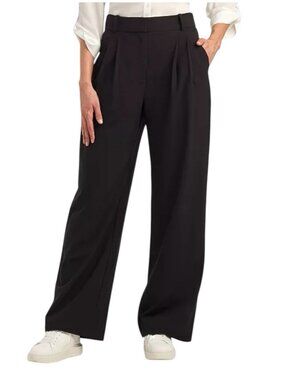 BCX Juniors' Pleated-Front Wide-Leg Black Pants Size 5